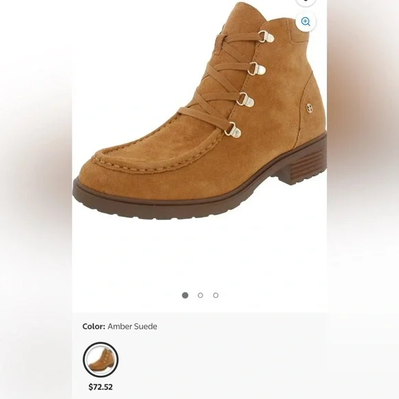 Gently Worn Giani Bernini Brown Lace-Up Ankle Boots - Picture 6 of 6